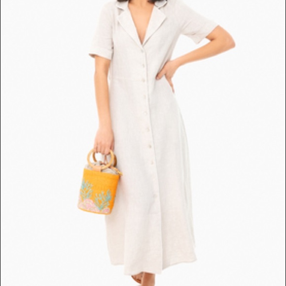 NWT Tuckernuck Khaki Linen Meriweather Dress